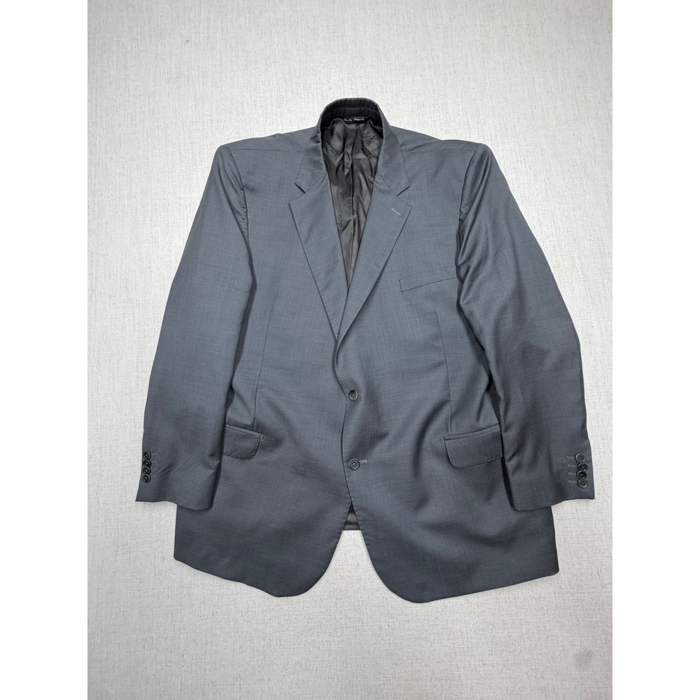 Saks Fifth Avenue Ermenegildo Zegna Wool Silk Blazer Gray Italy 50 R (US 40R)